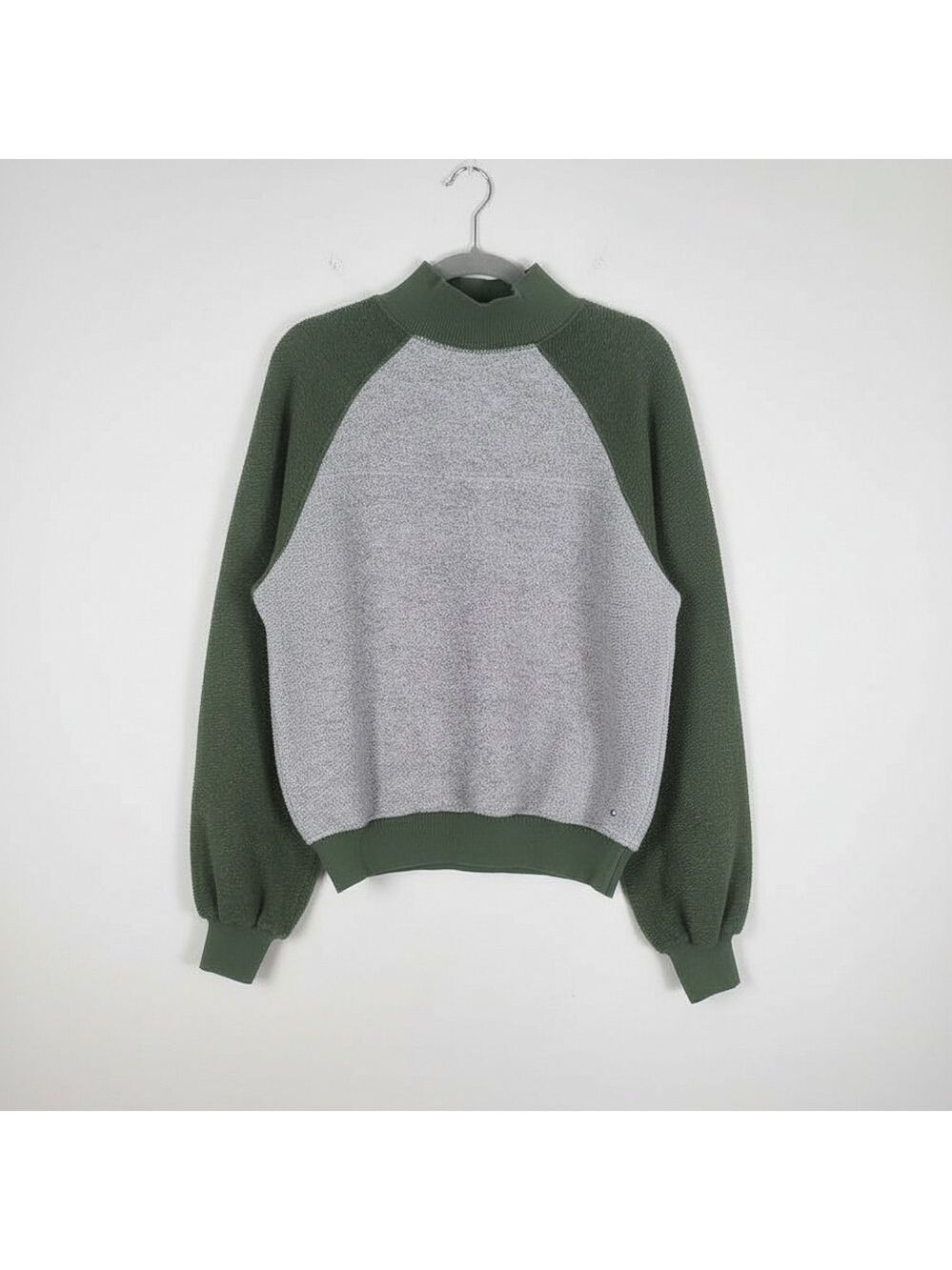 Prana Color Block Pullover Sweater XS Gray Olive Green